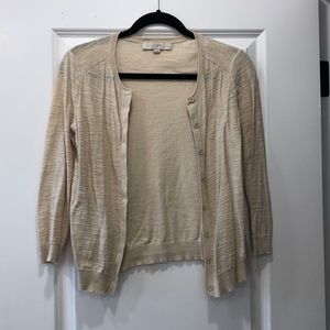 Cream Loft Cardigan Sweater
